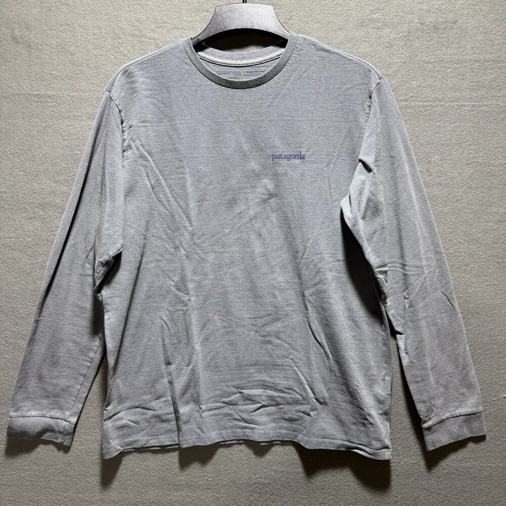 Patagonia Responsibili-Tee Long Sleeve Shirt Gray Size Large Execelent condition